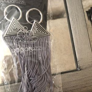 Silver tassel earrings